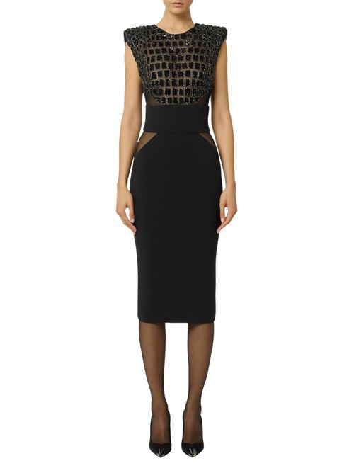 Abito nero in poliestere Elisabetta Franchi | AB83457E2110